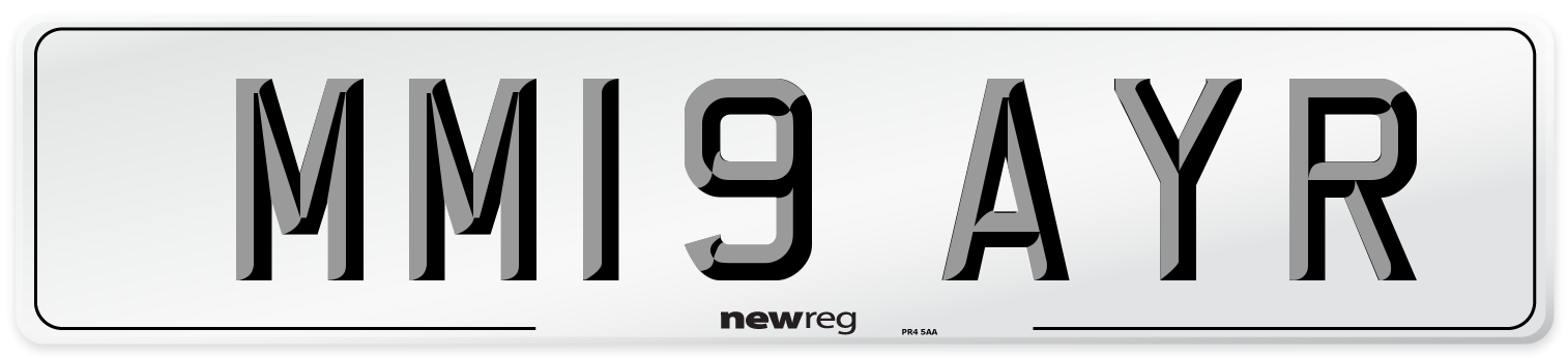 MM19 AYR Number Plate from New Reg